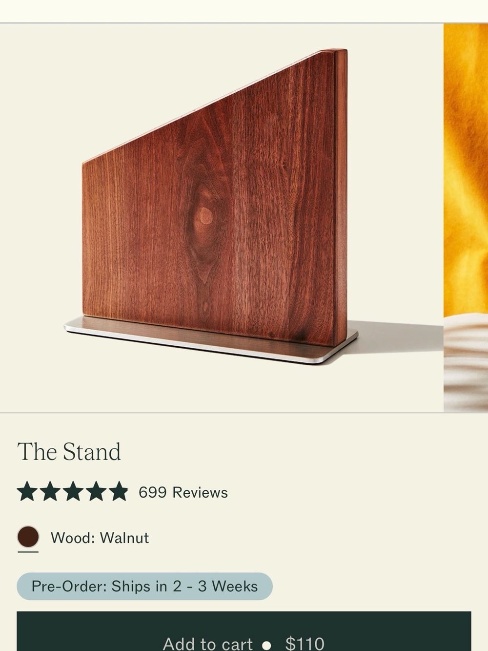 Walnut Wood Knife Stand - The Stand